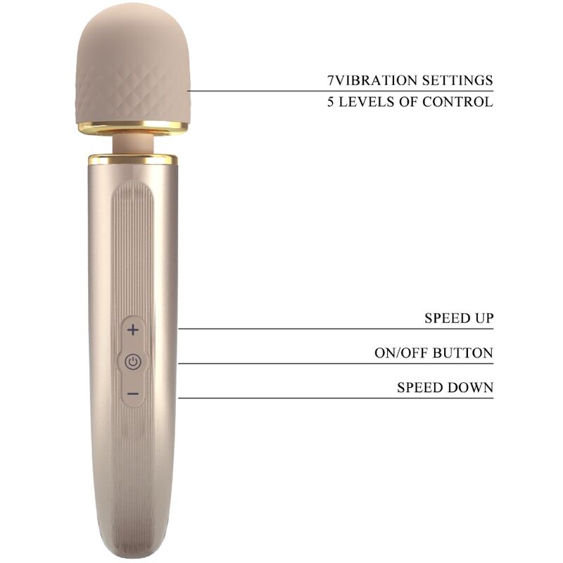 Pretty Love - Masajeador 7 Modos Vibracion Champagne