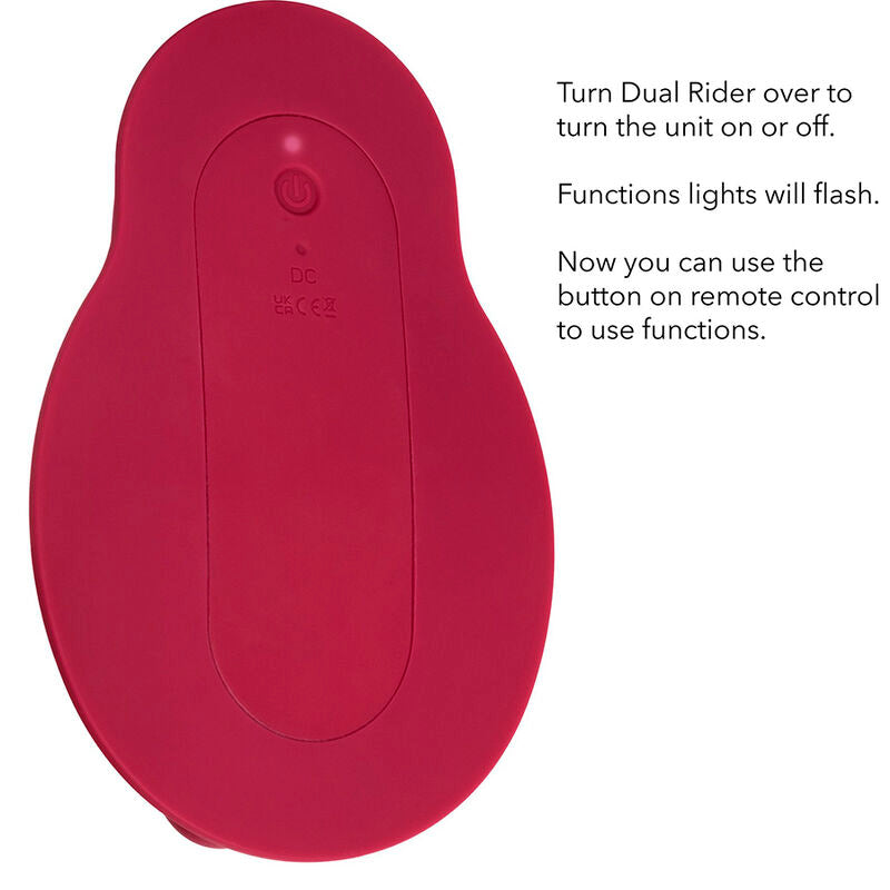 Calexotics - Rider Masajeador Doble Motor Control Remoto Rojo