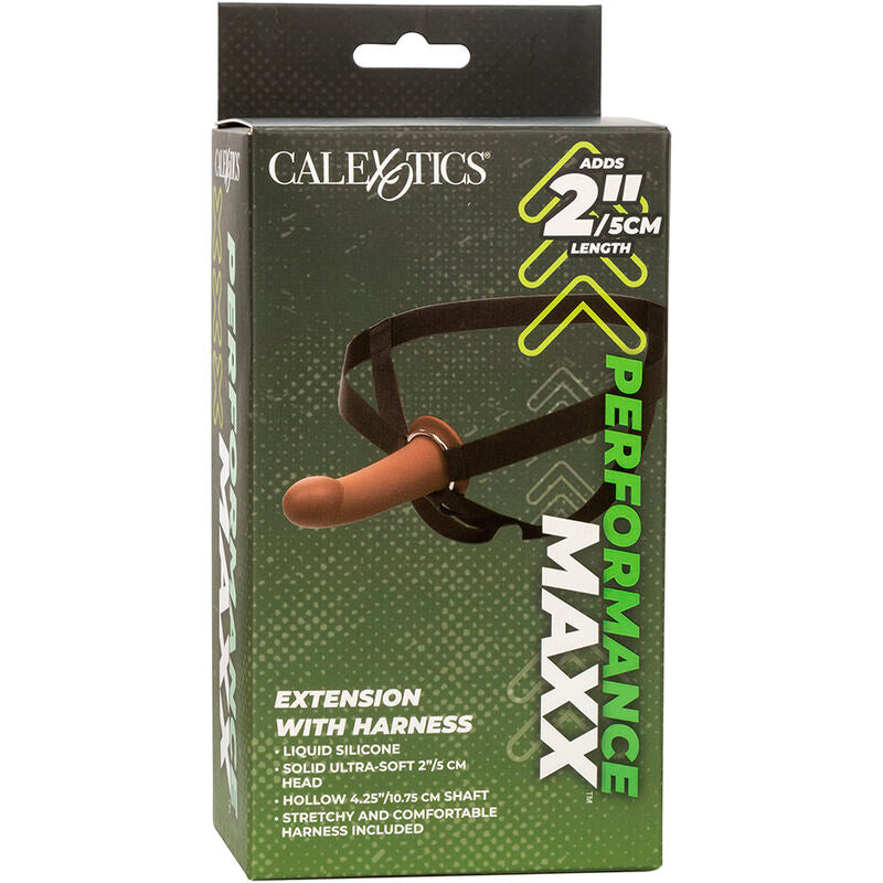 Calexotics - Performance Maxx Extensión Con Arnés Piel Moreno