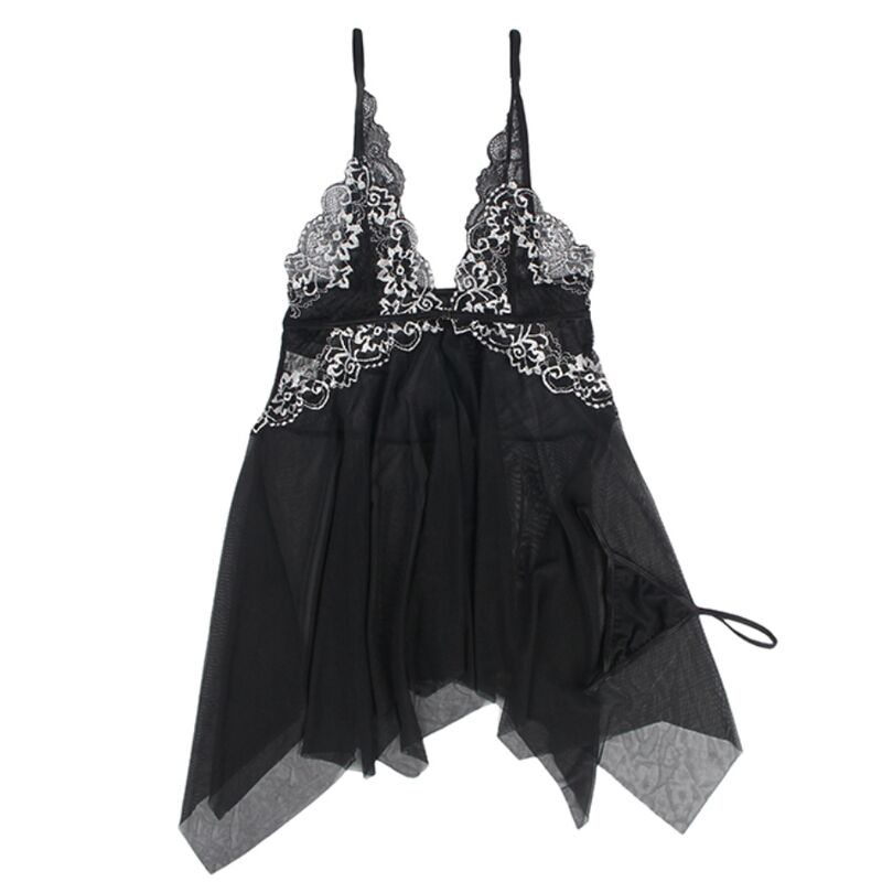 Subblime - Babydoll Tela Tul Pecho Encaje L/Xl
