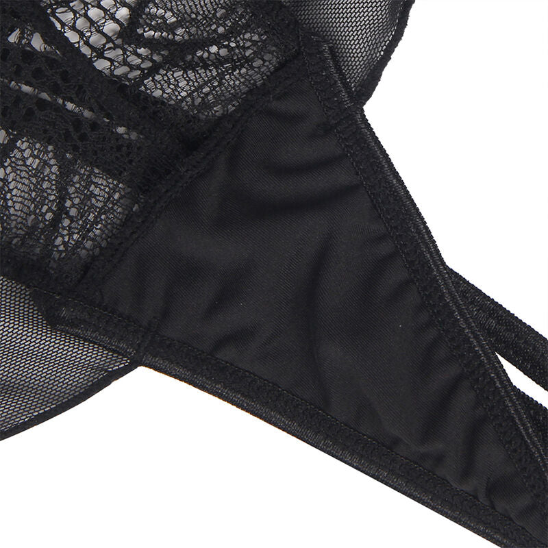 Subblime - Teddy Cuello Halter Espalda Descubierta Encaje Negro L/Xl