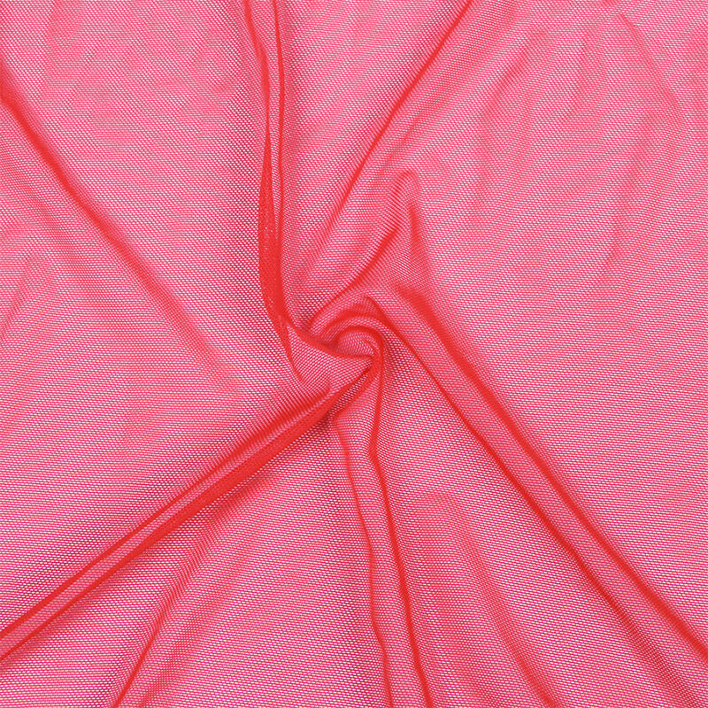 Subblime - Bata Tela Transparente Detalle Encaje Rojo S/M