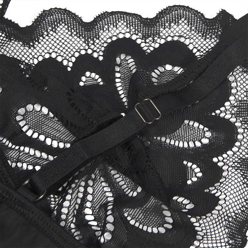 Subblime - Babydoll Con Estampado Floral Pecho Negro L/Xl