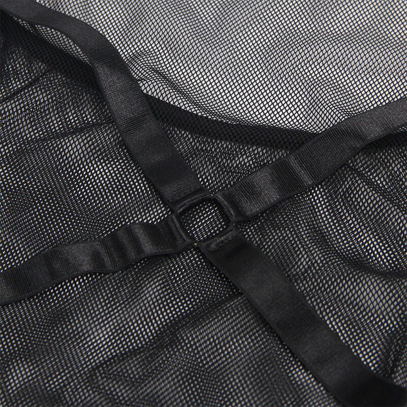 Subblime - Vestido Transparente Cuello Halter Negro L/Xl