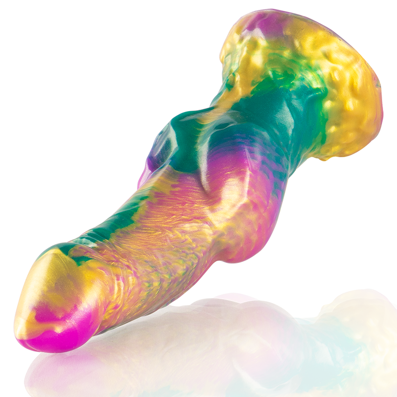 Epic  Iris Dildo Con Testículos Arcoíris De Placer