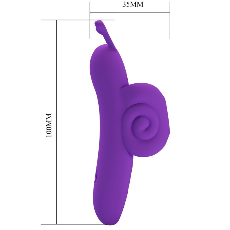 Pretty Love - Snail Poderoso Estimulador De Dedo Morado