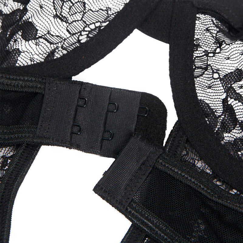 Subblime - Teddy Con Liga Detalle Encajes Y Tiras Negro S/M