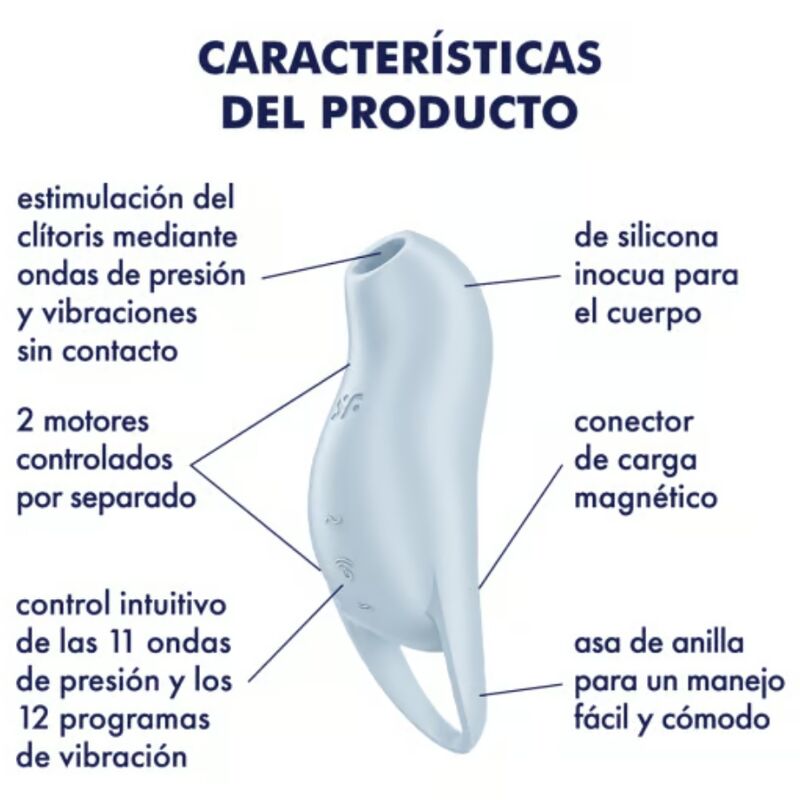 Satisfyer - Pocket Pro 1 Estimulador Clítoris Azul Claro