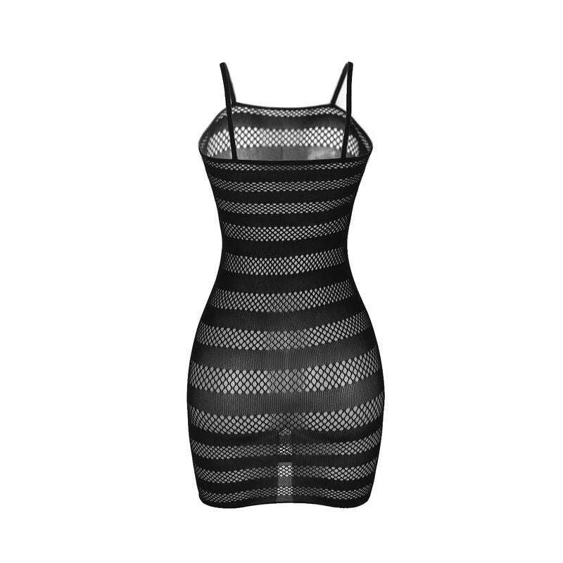 Subblime - 951733 Bodystocking De Rejilla Con Franjas Negro Talla Única