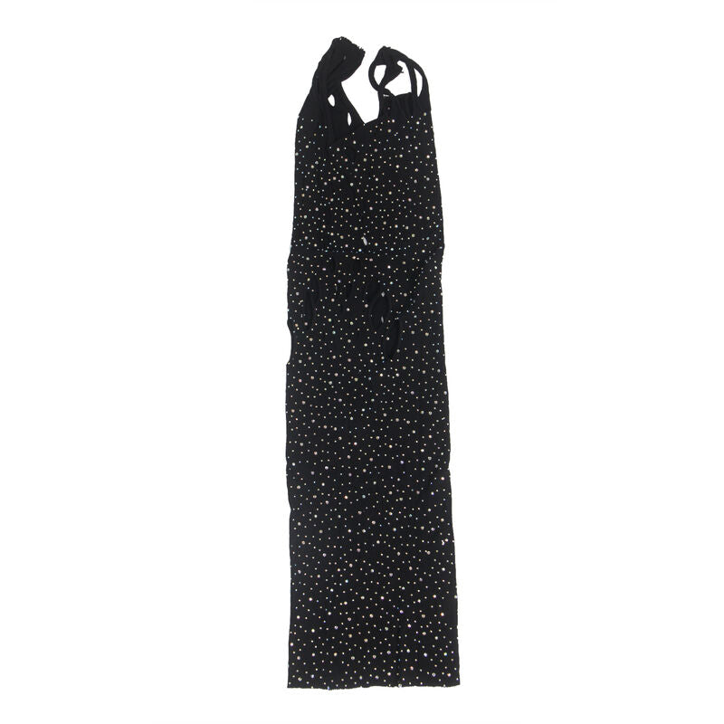 Subblime - 952198 Bodystocking De Rejilla Con Diamantes Brillantes Negro Talla Única