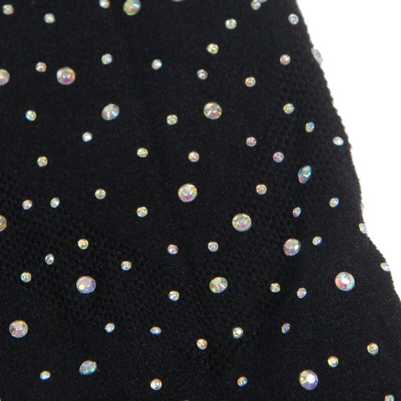 Subblime - 952198 Bodystocking De Rejilla Con Diamantes Brillantes Negro Talla Única