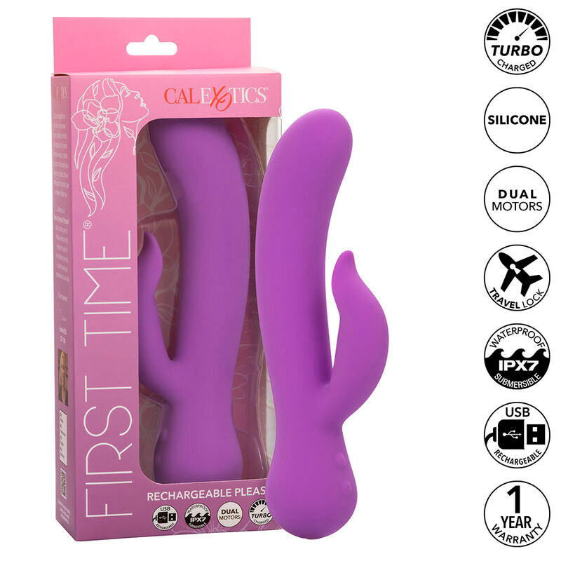 Calexotics - First Time Vibrador Complaciente Recargable Morado