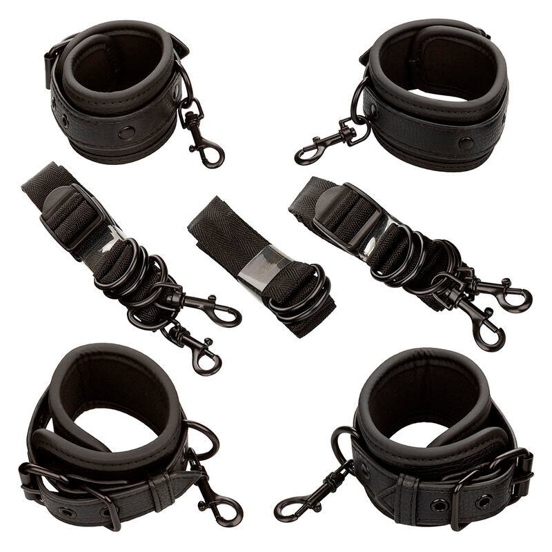 Calexotics - Nocturnal Restricciones De Cama Cuero Ajustable Negro