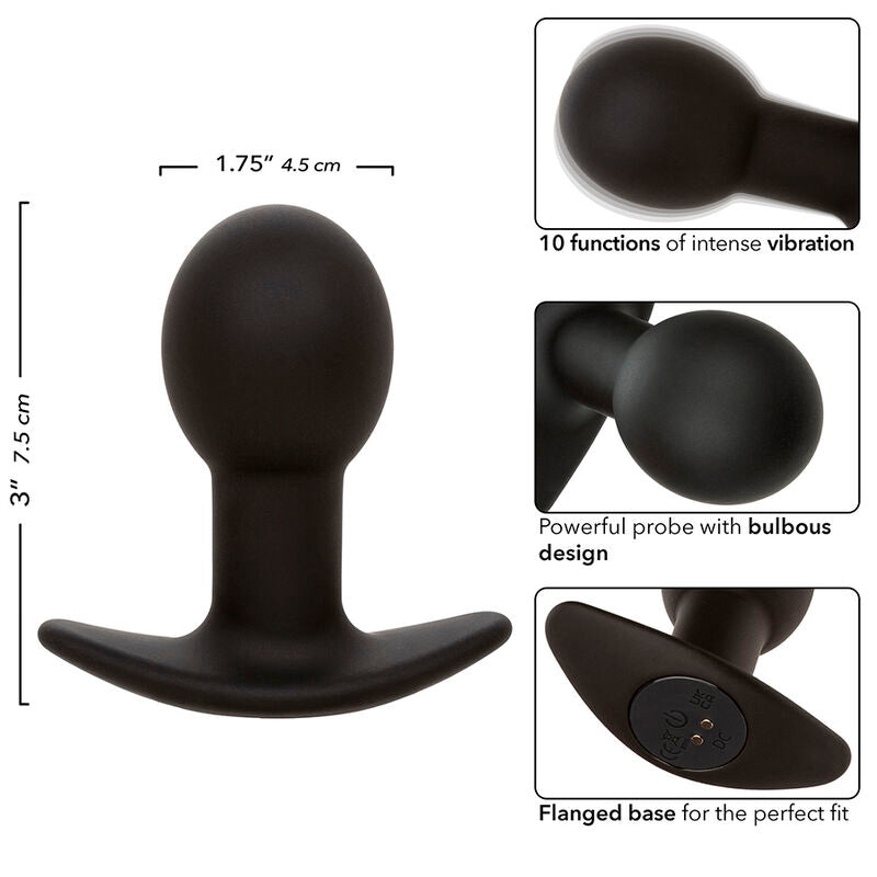 Calexotics - Rock Bottom Plug Anal 10 Vibraciones Silicona Negro