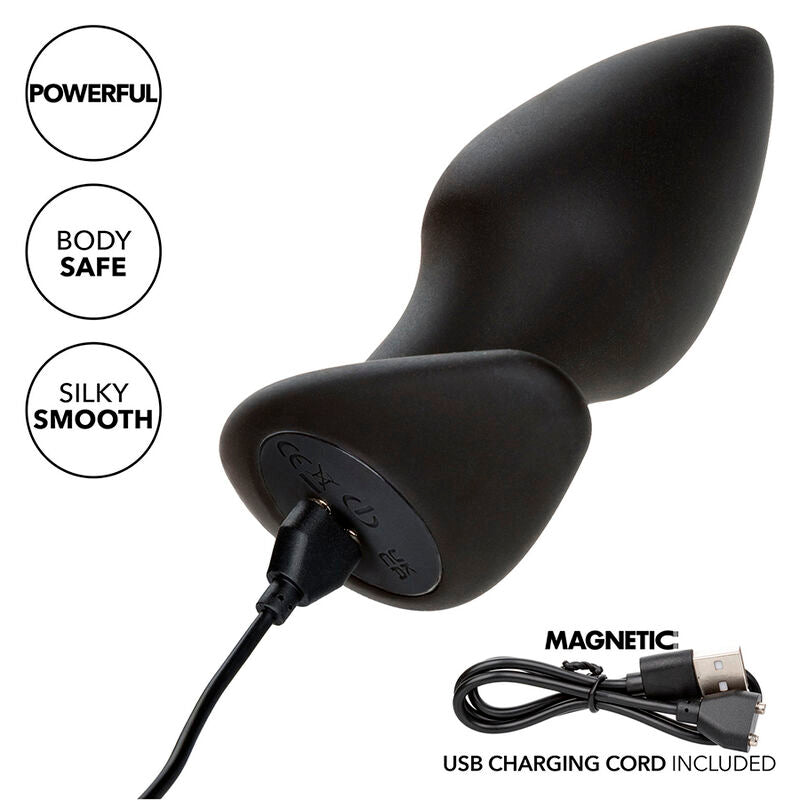Calexotics - Rock Bottom Perfect Plug Anal 10 Vibraciones Silicona Negro