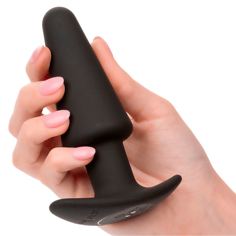 Calexotics - Rock Bottom Plug Anal Cónico 10 Vibraciones Silicona Negro