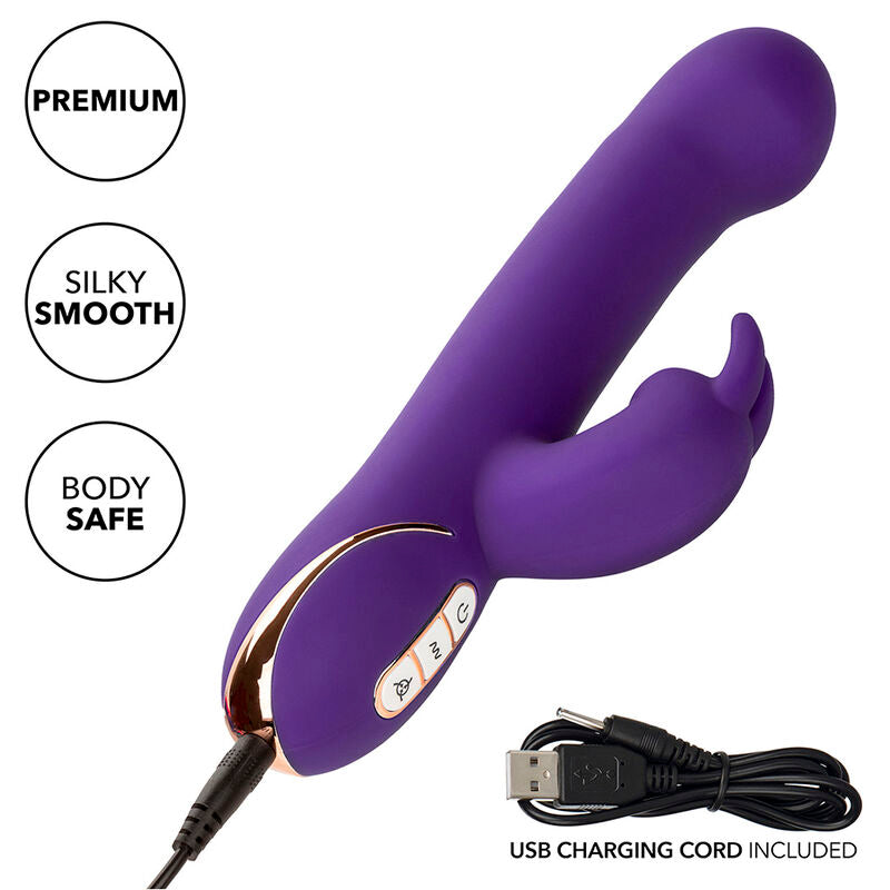 Calexotics - Jack Vibrador Rabbit Y Estimulador 7 Niveles De Vibración Y Succión Azul
