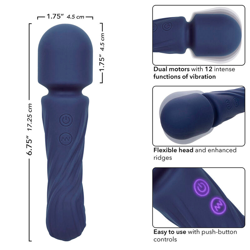 Calexotics - Charisma Allure Masajeador Doble Motor 12 Funciones 17,25 Cm X 4,5 Cm Morado