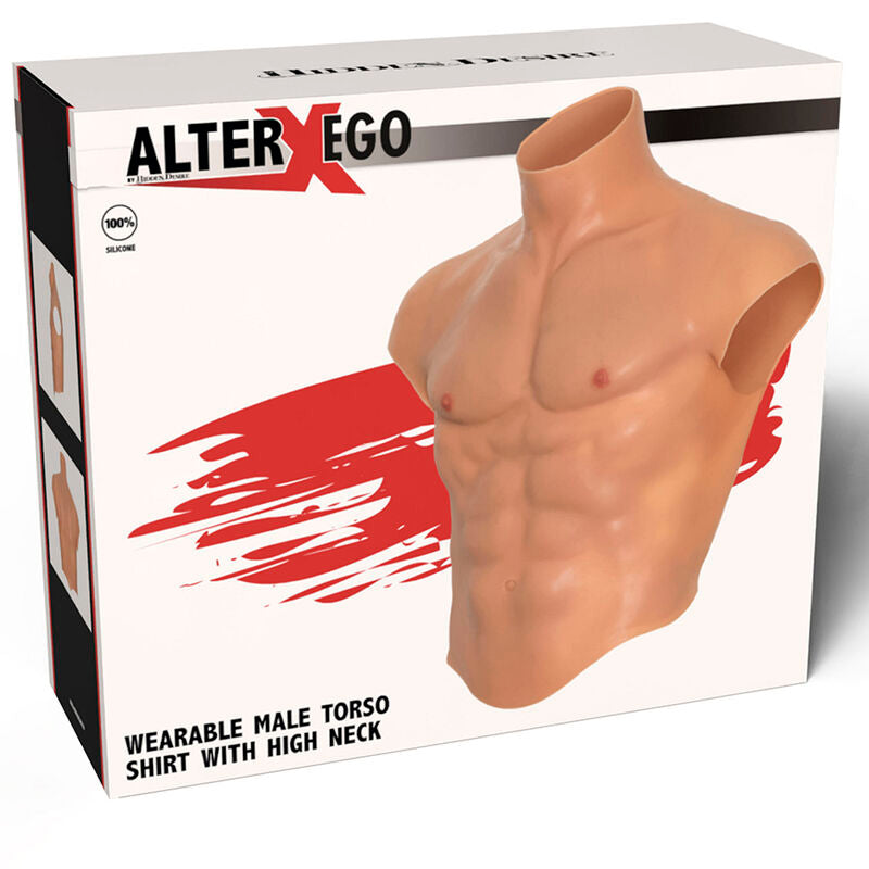 Hidden Desire - Alter Ego Camiseta Silicona Torso Masculino Con Abdominales Natural