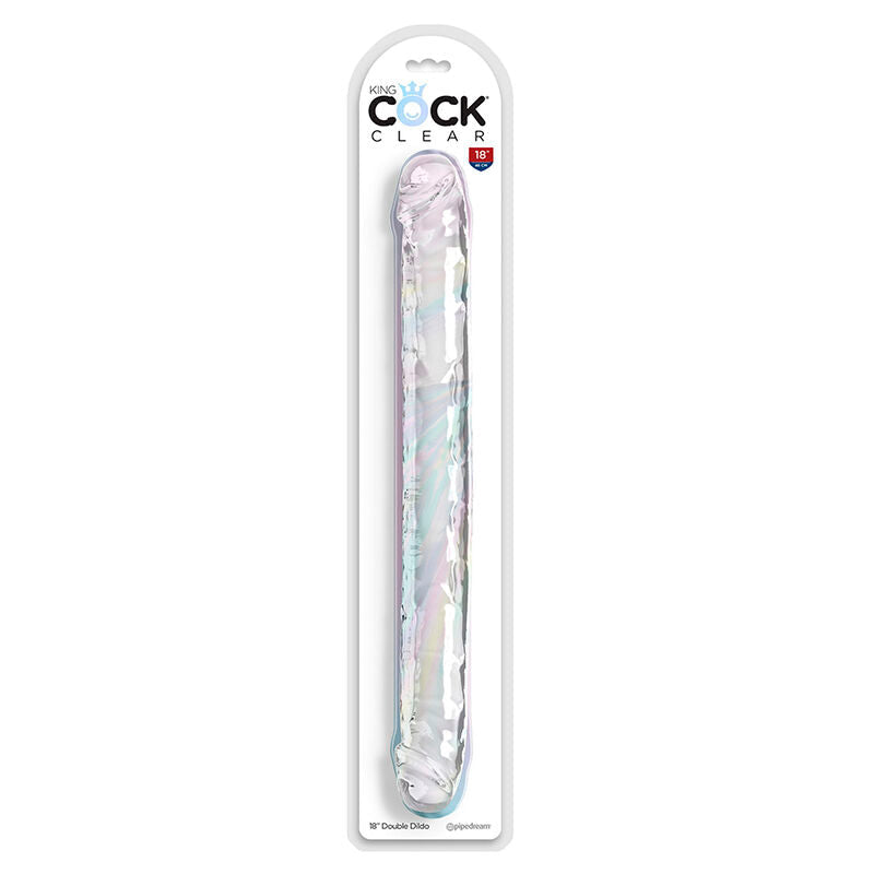 King Cock - Double Trouble Dildo Doble 46 Cm Transparente