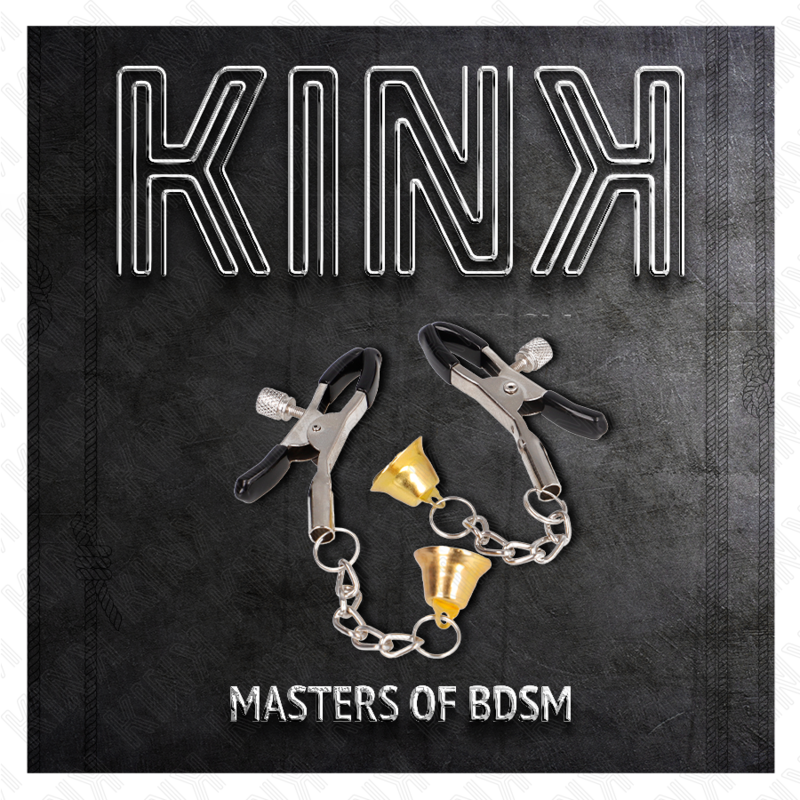 Kink - Pinzas Para Pezones Con Colgante De Campana Dorado 6 Cm