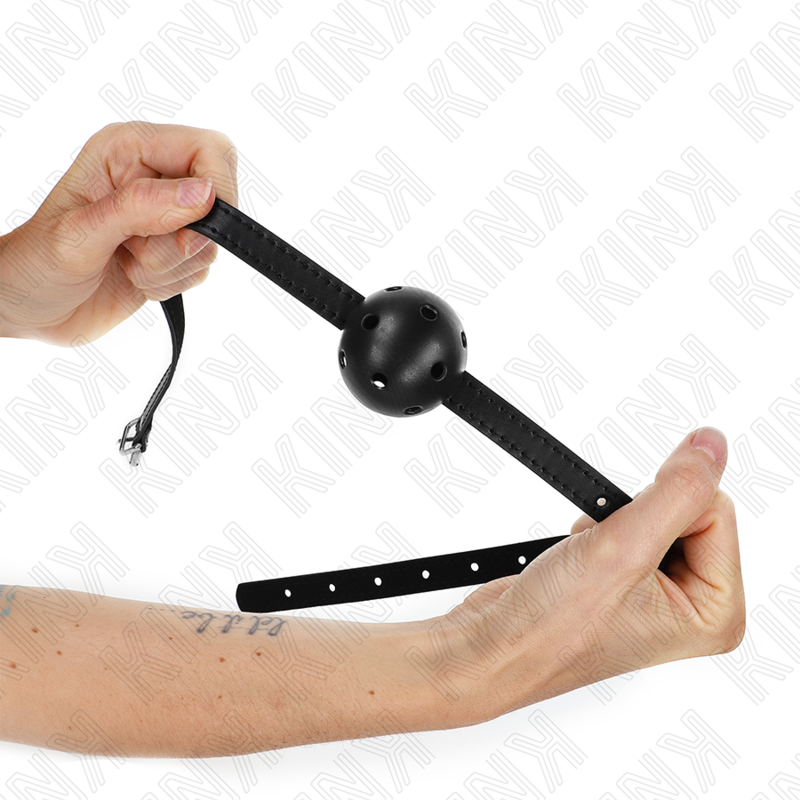 Kink - Mordaza De Bola 4.5 Cm Transpirable Simplicity Negro 62 X 1.5 Cm