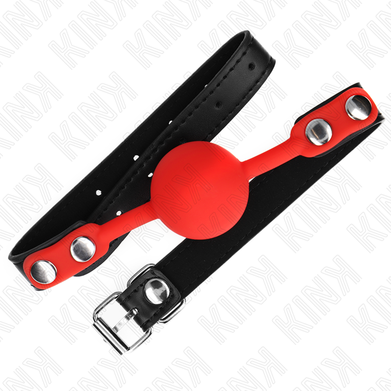 Kink - Mordaza De Bola 4 Cm De Silicona Roja 60 X 2 Cm