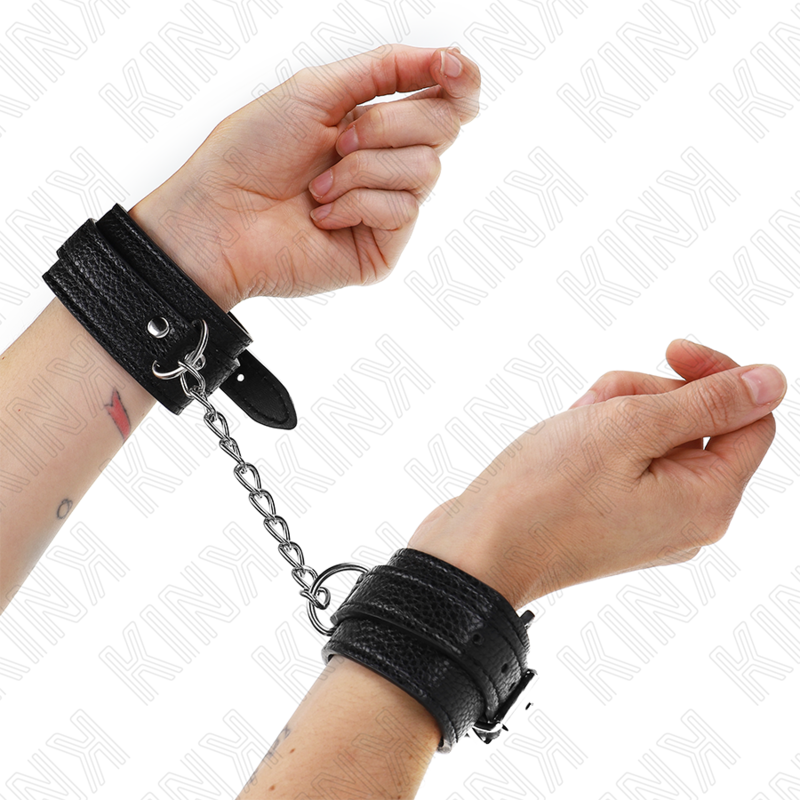 Kink - Muñequeras Estilo Serpiente Negro Ajustable 20-28 Cm X 5.4 Cm