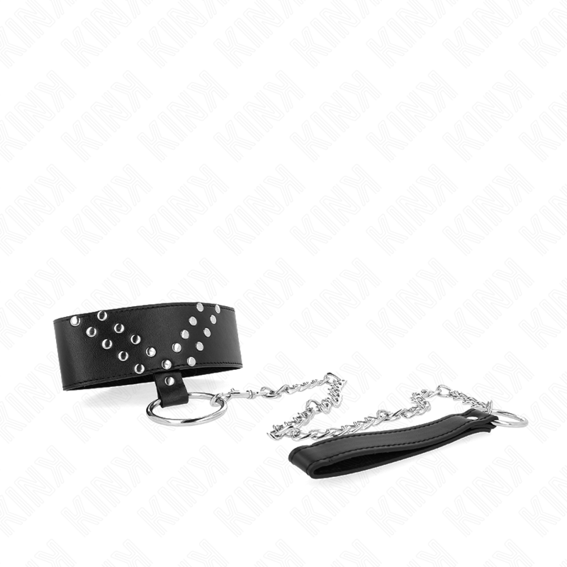 Kink - Collar Con Correa 65 Cm Con Remache En V Ajustable 36-43 Cm X 5 Cm
