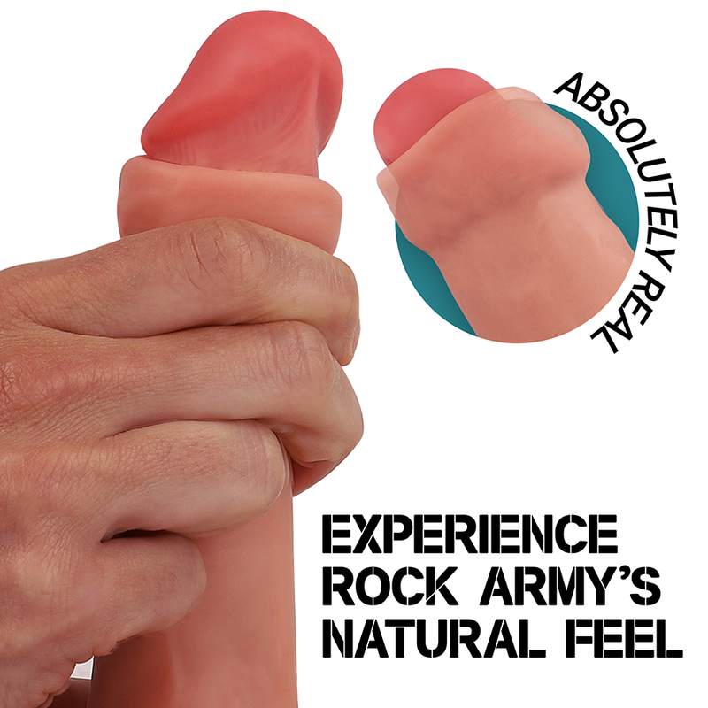 Rockarmy - Ranger Dildo Realista Dual Density Liquid Silicone 22 Cm -o- 3.6 Cm