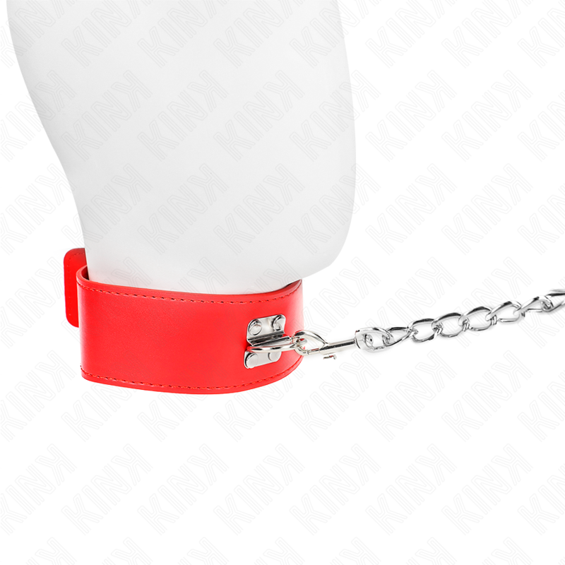 Kink - Collar Con Correa 65 Cm Ancho Rojo Ajustable 33.5-41 Cm X 5 Cm