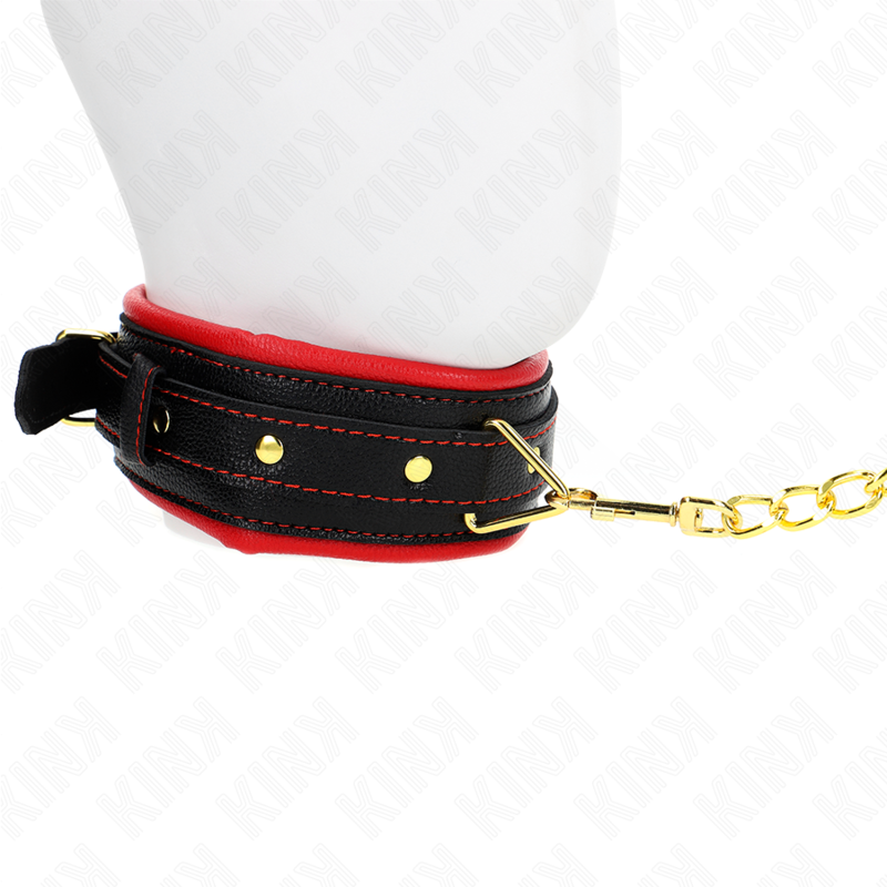 Kink - Collar Con Correa Esponja Imitación Cuero Modelo 2 Ajustable 37-54 Cm X 3 Cm