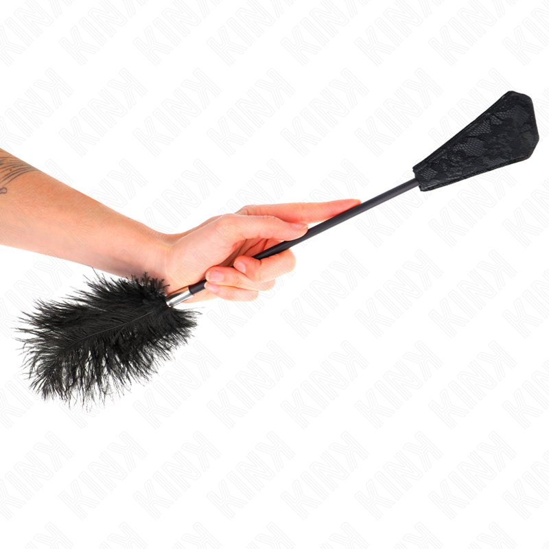 Kink - Plumas De Avestruz Para Cosquillas Con Paleta De Encaje 56 Cm