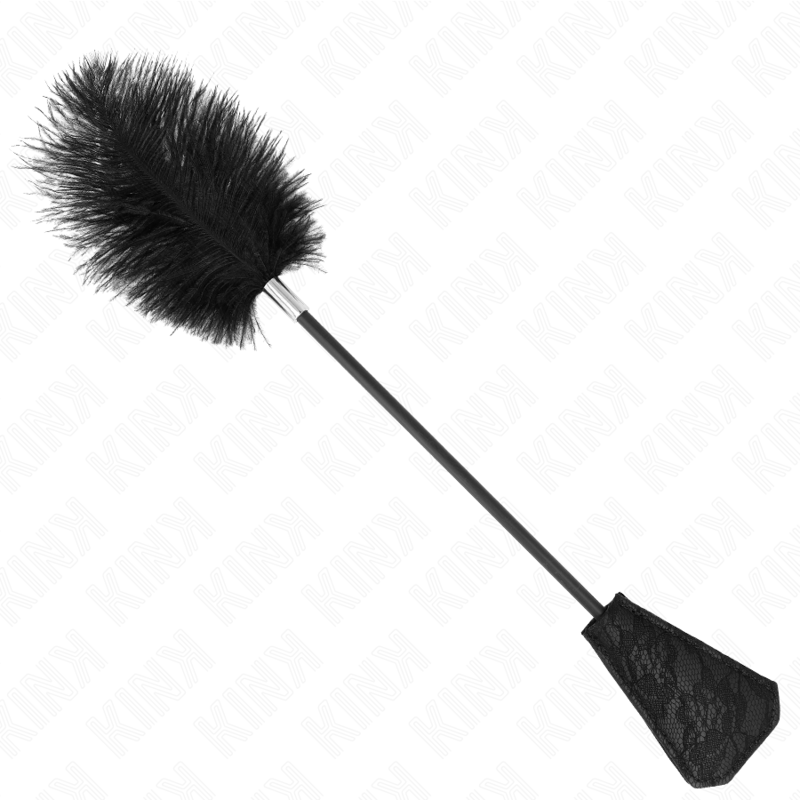 Kink - Plumas De Avestruz Para Cosquillas Con Paleta De Encaje 56 Cm