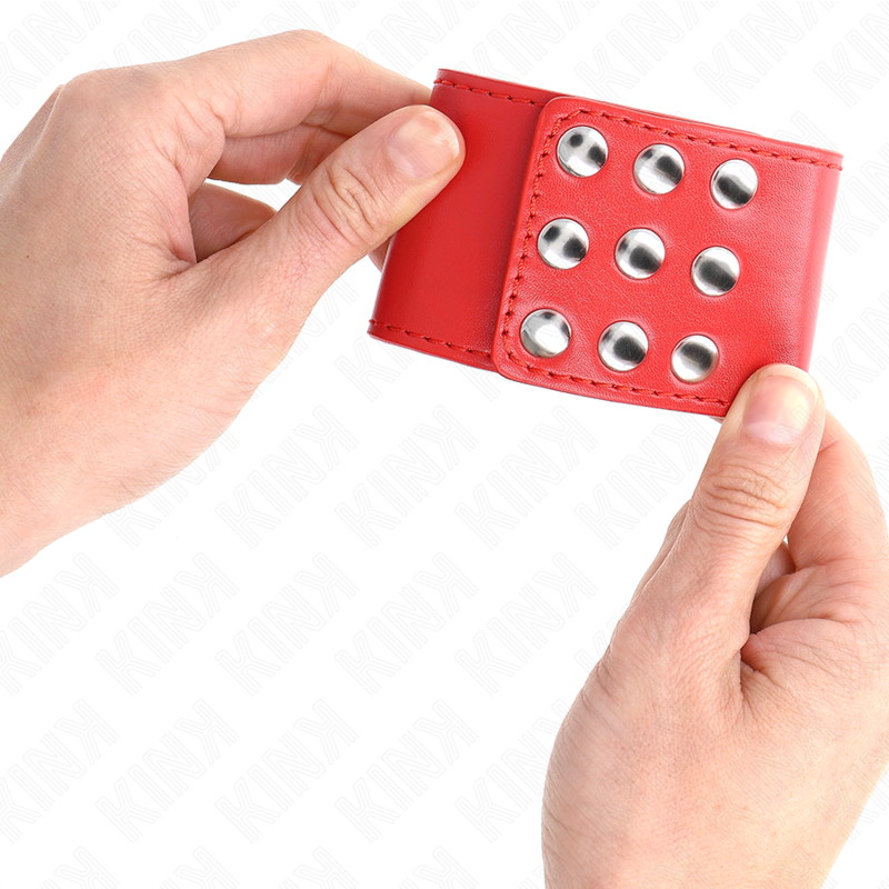 Kink - Muñequeras Con Cierre A Presión Ajustable Rojo 19-24 Cm X 5.5 Cm