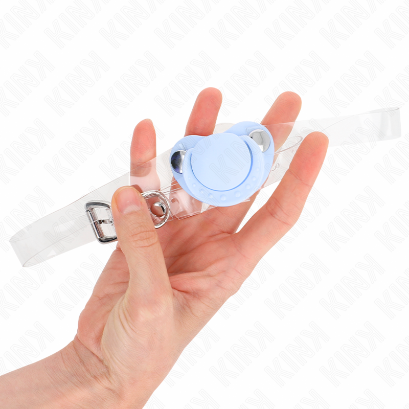 Kink - Mordaza Forma Chupete 5.5 X 4 Cm Celeste Ajustable 43-60 Cm