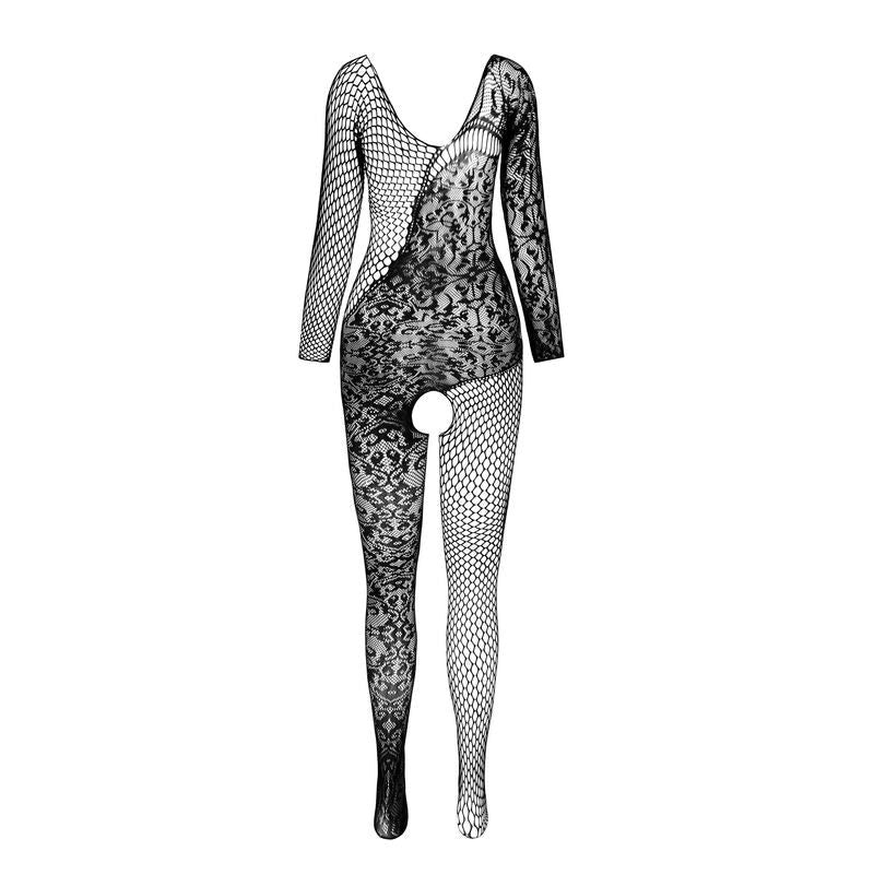 Passion - Bs 107 Bodystocking Blanco Talla Única