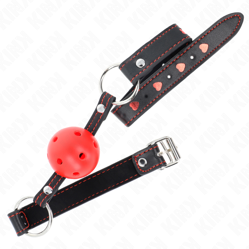 Kink - Mordaza De Bola 4.5 Cm Roja Dura Hueca Modelo 2 65 X 2.5 Cm