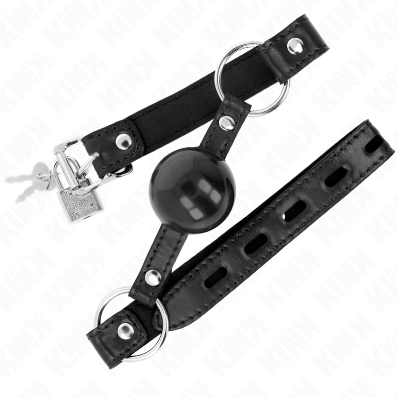 Kink - Mordaza De Bola 4 Cm Tpe Negro 60 X 2 Cm