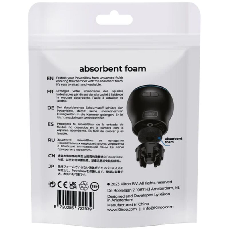 Kiiroo - Power Blow Espuma Absorbente De Respuesto 5 Unidades