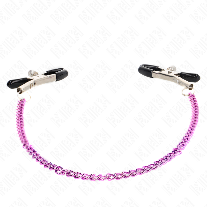 Kink - Pinzas Para Pezones Con Cadena De Bolas Violeta 30 Cm