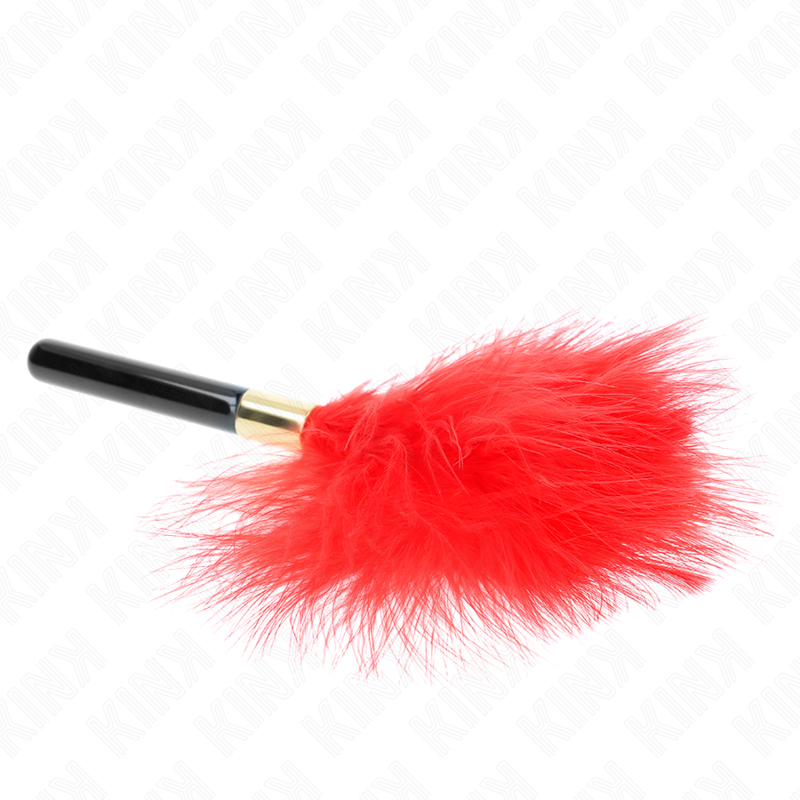 Kink - Plumas Para Cosquillas Metal Dorado Rojo 18 Cm
