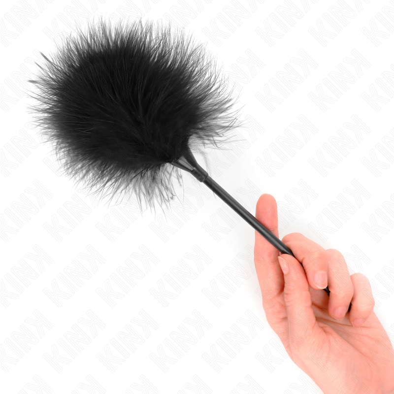 Kink - Plumas Para Cosquillas Negro Usado Para El Kit Bondage 27 Cm