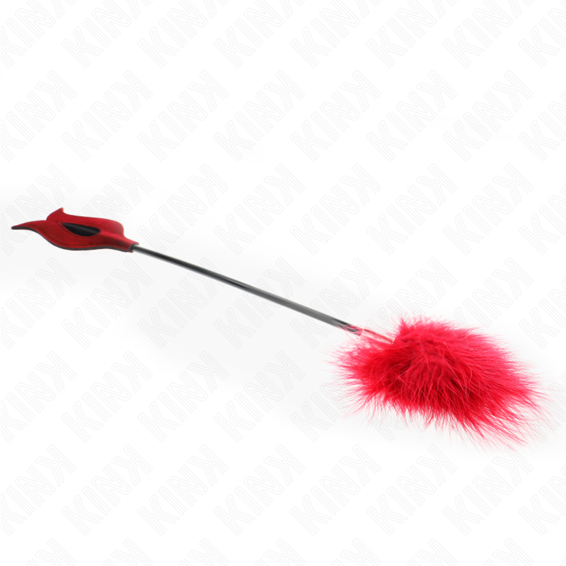 Kink - Plumas Para Cosquillas Con Paleta Forma De Rosa 38 Cm