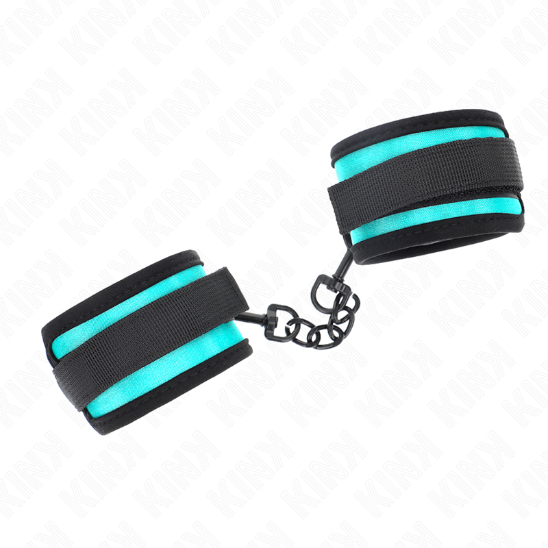 Kink - Muñequeras Negro-Azul Ajustable 18-32 Cm X 5 Cm