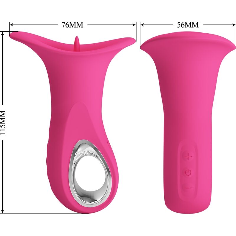 Pretty Love - Clyde Vibrador Oral Lengua Vibradora 12 Vibraciones Rosa