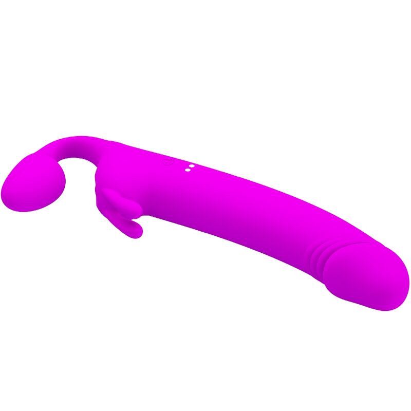 Pretty Love - Zanini Dildo Strap-On Sin Arnes 10 Vibraciones Morado