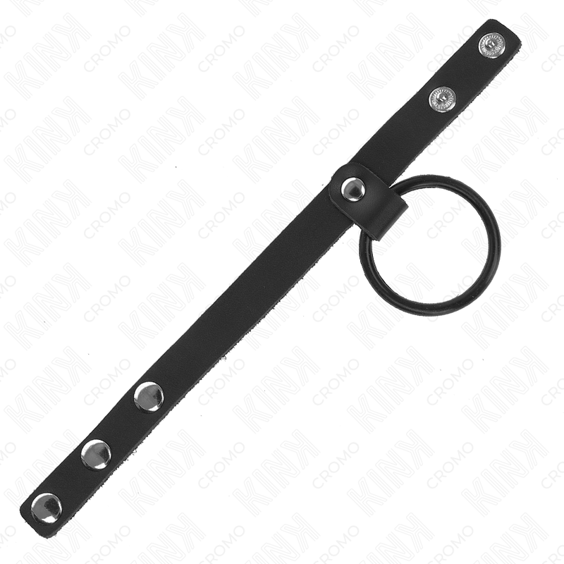 Kink - Anillo Pene Silicona 3.8 Cm Y Divisor De Bolas Cuero 22 X 1.5 Cm