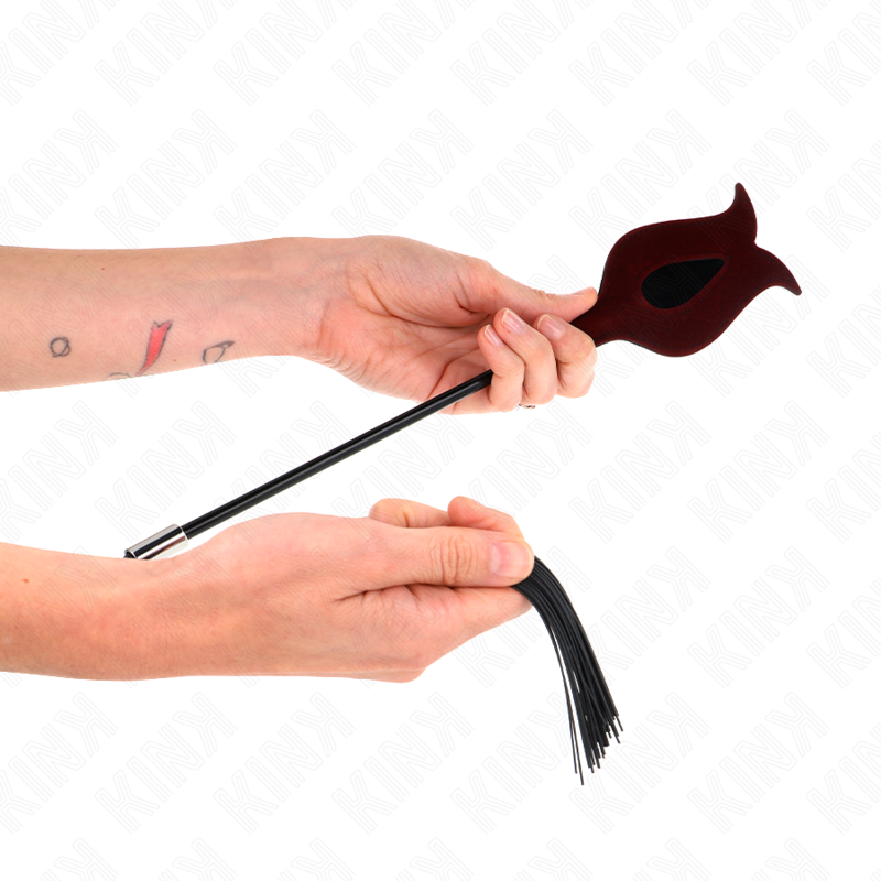 Kink - Látigo De Borla De Silicona Con Forma De Rosa 45 Cm