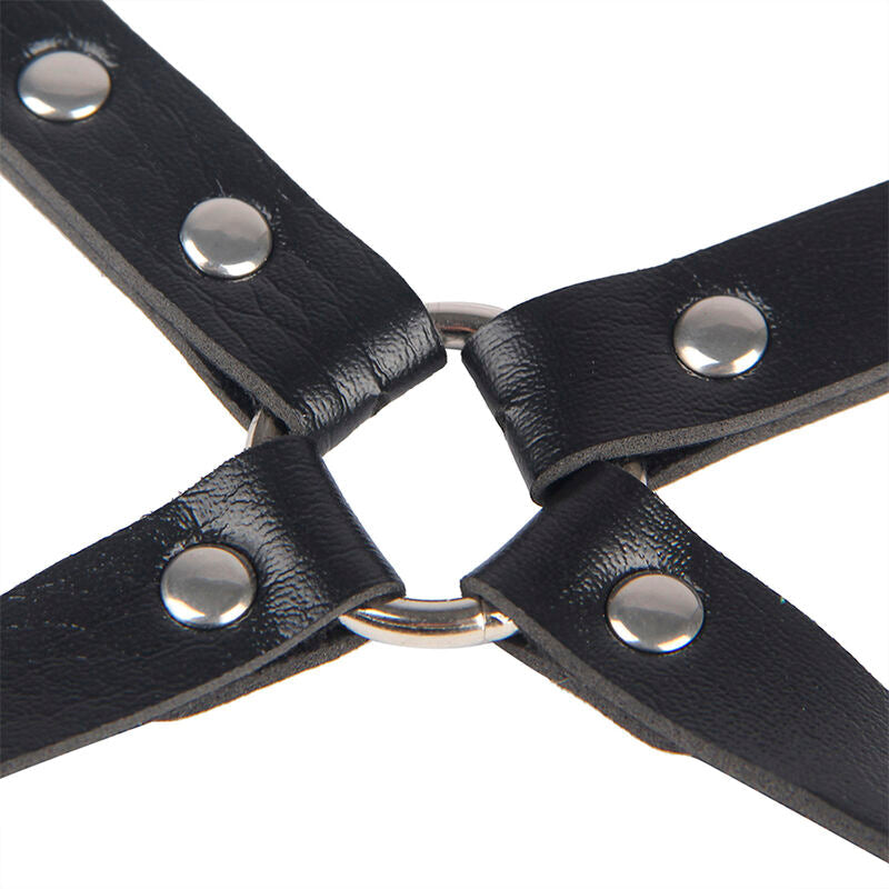 Subblime - 953690 Esposas Con Cinturón Bondage Negro Talla Única